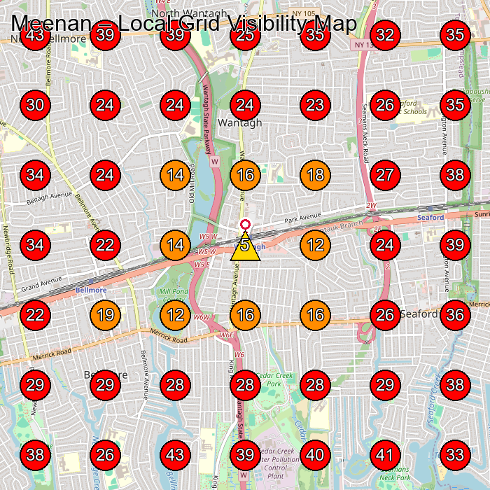 Meenan GeoGrid visibility map for Heating Contractor in Massapequa